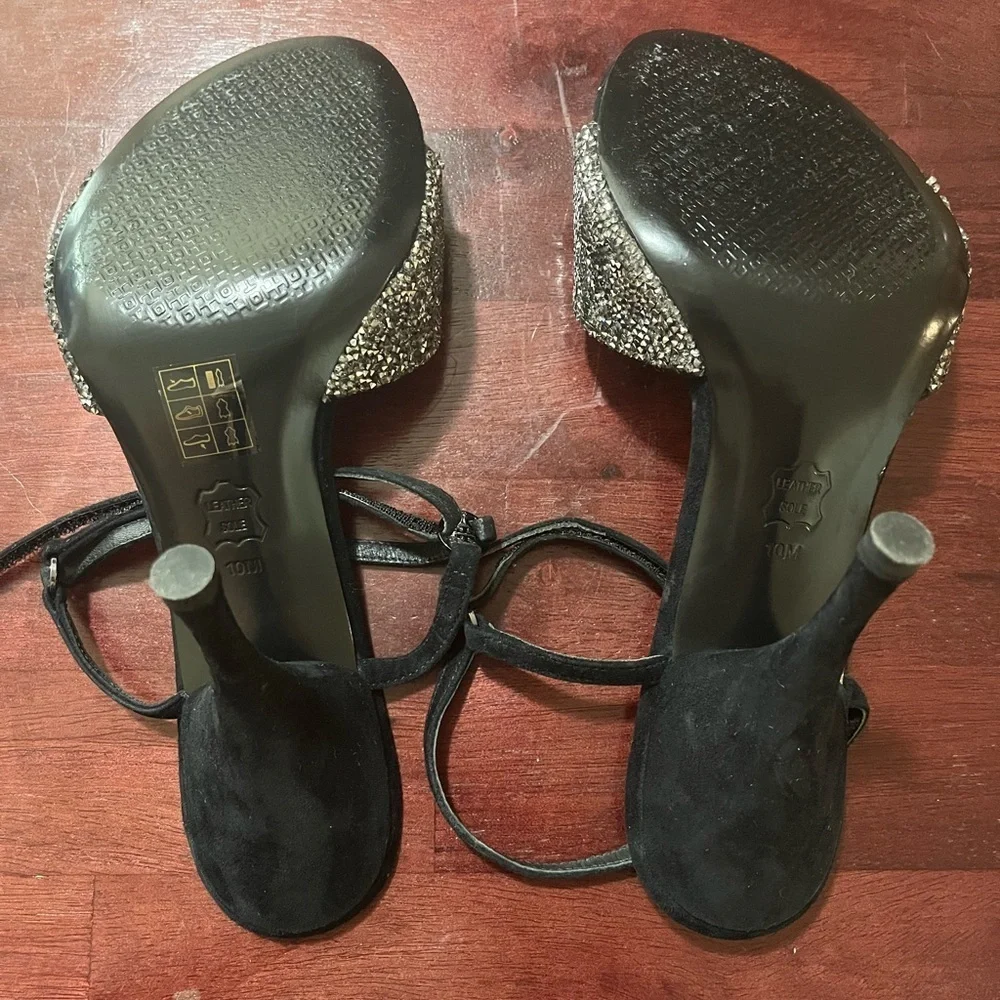 Tory Burch Glitter Heel Sandal, SZ 10M
